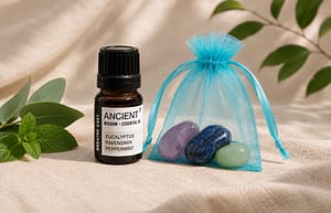 Essential Oil Blend & Crystals Set - Breathe Easy