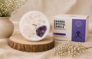 Chakra Crystal Candle – Third Eye Chakra