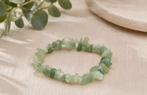 Gem Chip Stone Bracelet - Green Aventurine