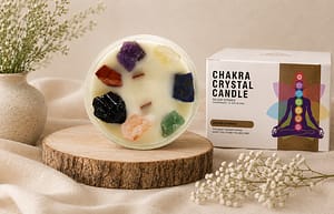 Chakra Crystal Candle (Large) – 7 Chakra’s
