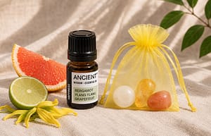 Essential Oil Blend & Crystals Set - Happiness & Joy