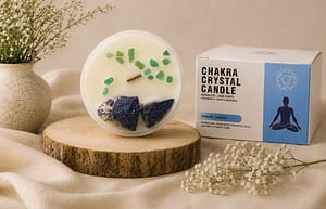 Chakra Crystal Candle – Throat Chakra