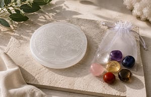 Tree of Life Charging Plate (8cm) & Crystals